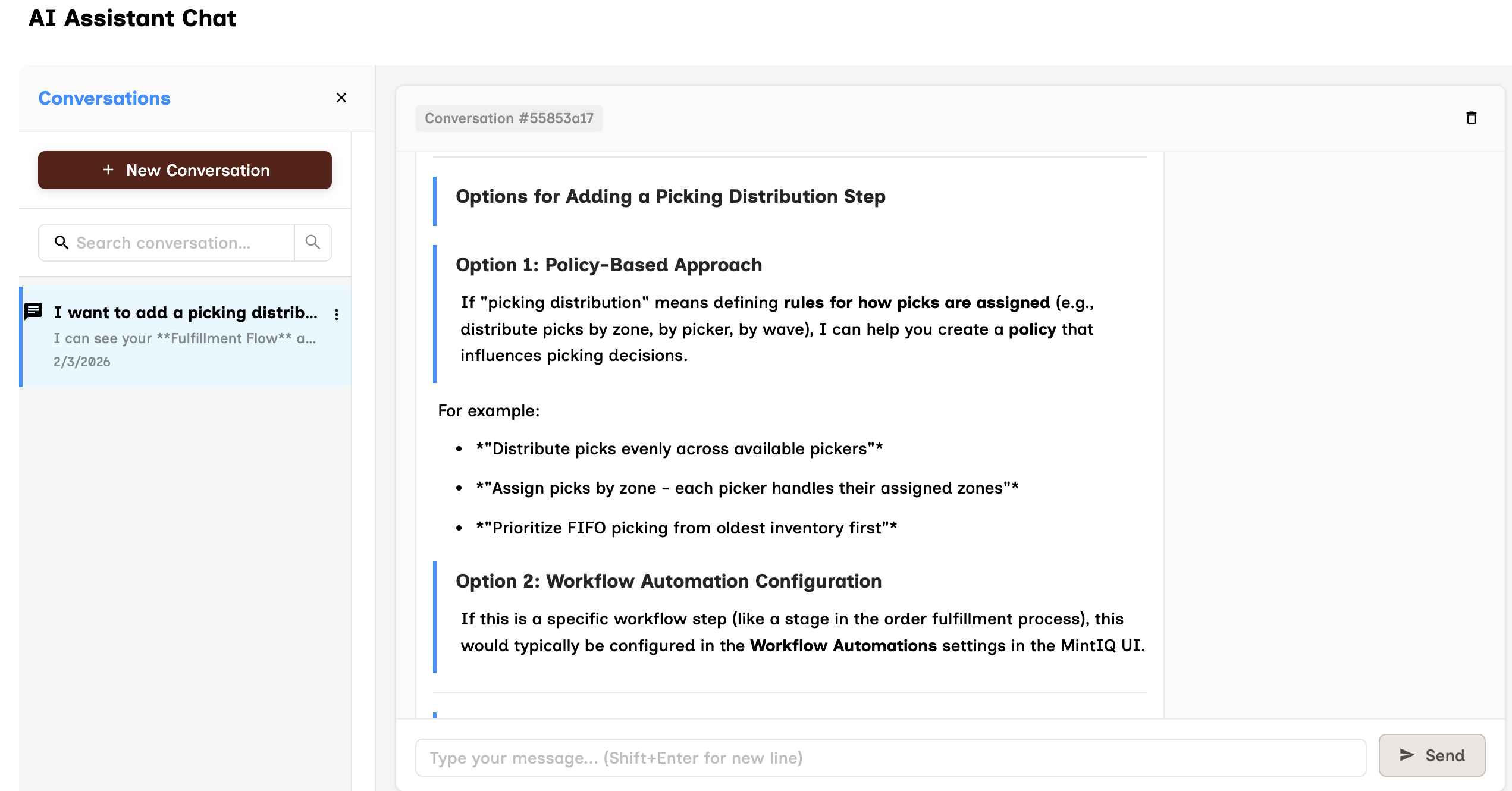 The AI assistant in MintIQ